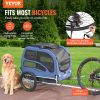 VEVOR Dog Bike Trailer, Supports up to 100 lbs, Pet Cart Bicycle Carrier, Easy Folding Frame with Quick Release Wheels, Universal Bicycle Coupler, Ref