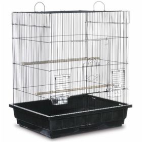 Square Roof Parakeet Cage (Option: Black)