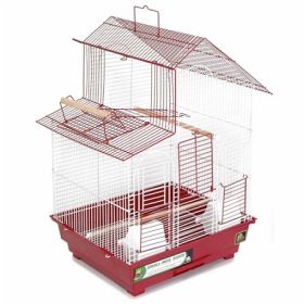 House Style Bird Cage (Option: Red)